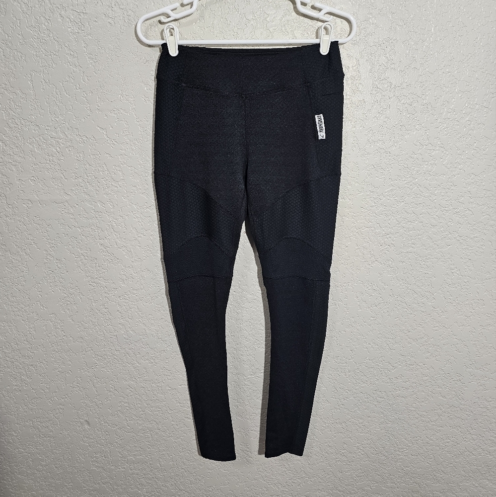Gymshark True Texture Solid Black Leggings